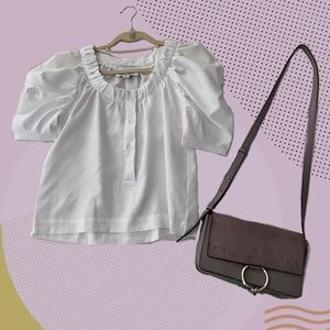 Rochelle Behrens Square Neck Peasant Blouse